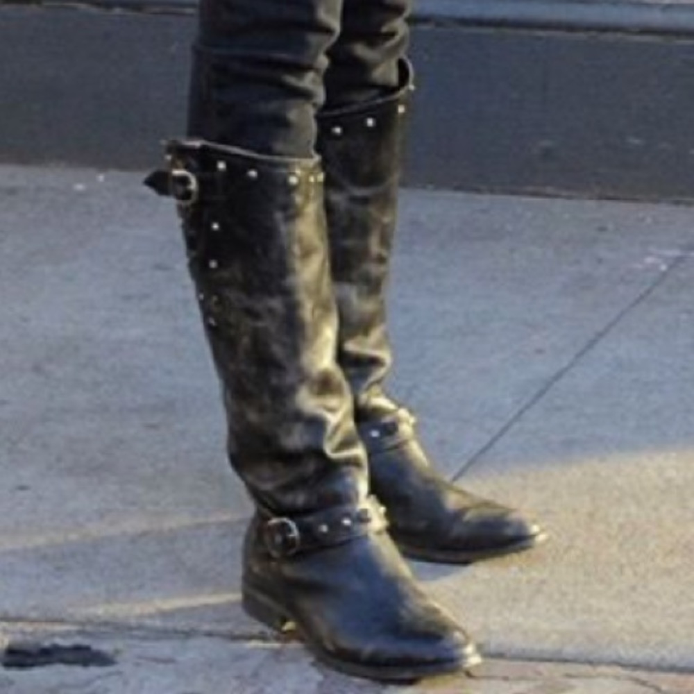 Golden Goose Kate Moto Distressed Riding Boots, Size 39 - Picture 3 of 13